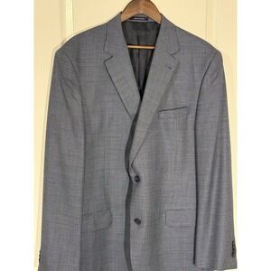 Loro Piana Daniel Cremieux 46L Blue Houndstooth Sport Coat Blazer